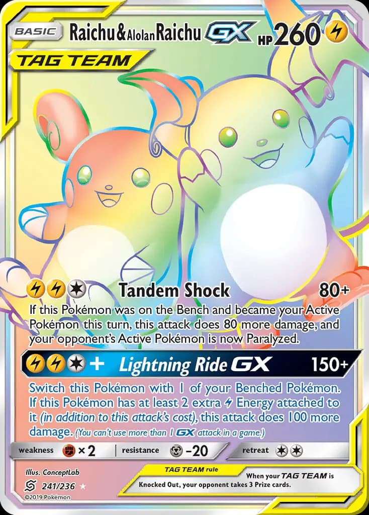 Raichu & Alolan Raichu GX